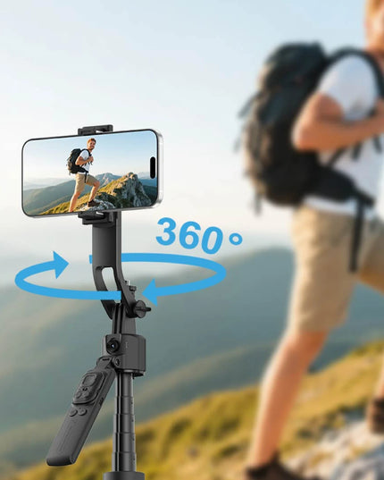 KP-LA06 BuddyCam 360 Derece AI Auto-Tracking Özellikli BT Selfie Gimbal – Siyah 9