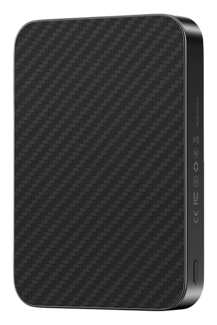 PB51 Brendy Kevlar 10.000 mAh 22.5W USB 20W Type-C ve 15W Kablosuz Şarj Destekli Magsafe Powerbank - Siyah