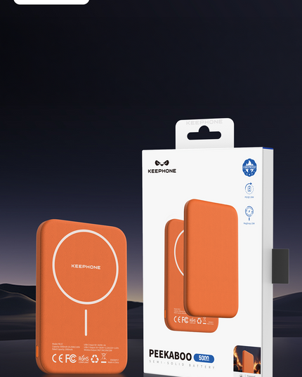 PB57 Peekaboo 5.000 mAh 20W PD ve 15W MagSafe Uyumlu Powerbank - Siyah 6