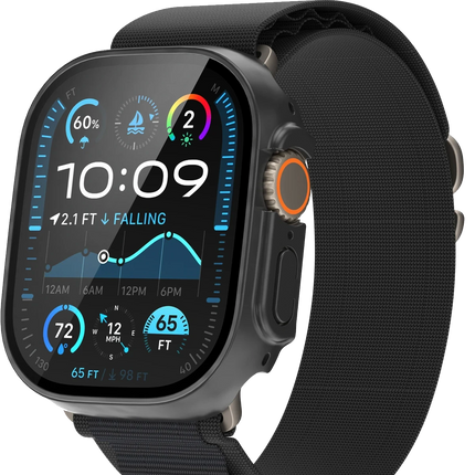 Watch 46mm 360X Defense Camlı Kasa Ekran Koruyucu - Siyah