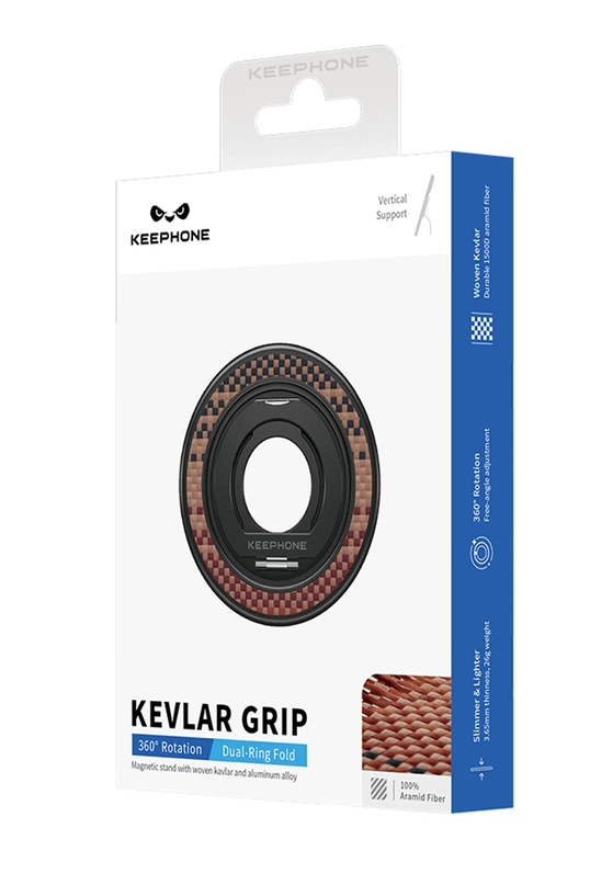 Kevlar Grip 360 Manyetik Magsafe Kickstand Yüzük - Turuncu 3 5