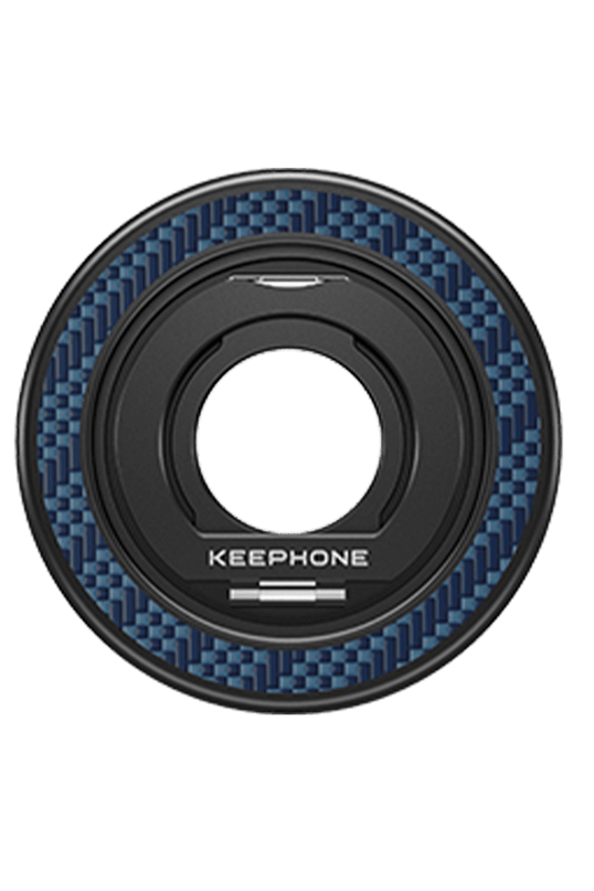 Kevlar Grip 360 Manyetik Magsafe Kickstand Yüzük - Lacivert