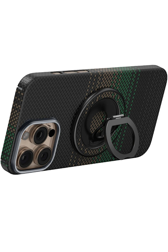 Kevlar Grip 360 Manyetik Magsafe Kickstand Yüzük - Turuncu 6