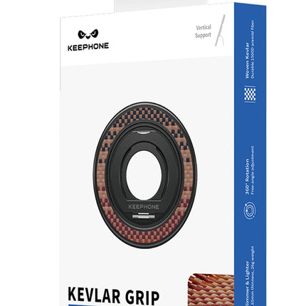 Kevlar Grip 360 Manyetik Magsafe Kickstand Yüzük - Turuncu 2 7