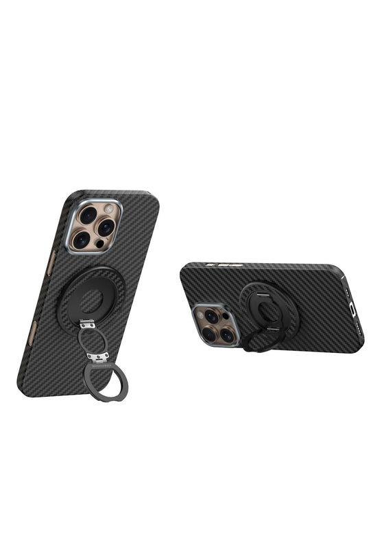 Kevlar Grip 360 Manyetik Magsafe Kickstand Yüzük - Turuncu 4