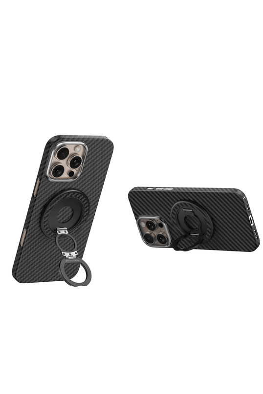 Kevlar Grip 360 Manyetik Magsafe Kickstand Yüzük - Turuncu 3 4