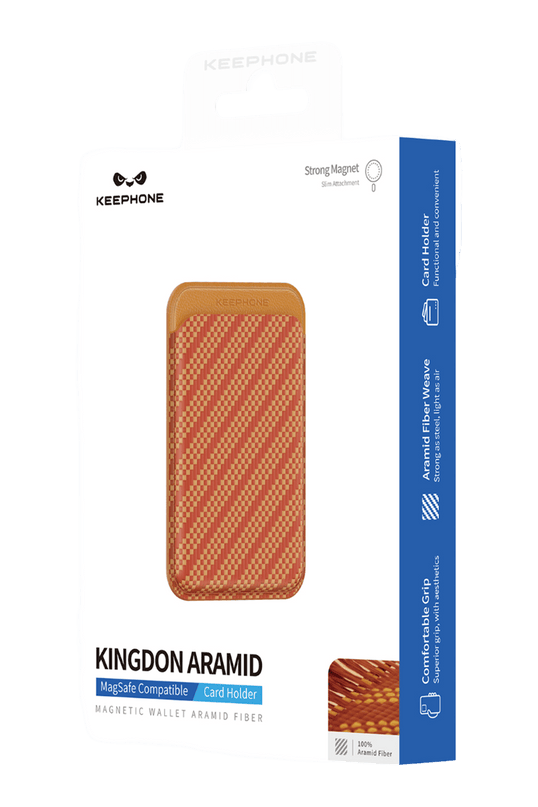 Kingdon Aramid Fiber Magsafe Uyumlu Kartlık - Lacivert 6