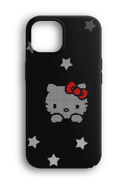 iphone kitty with stars telefon kilifi