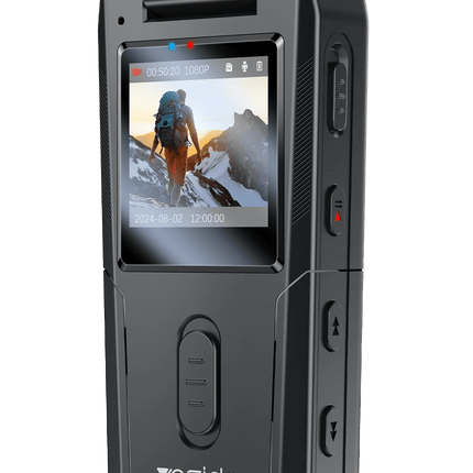 KM25 1.3inch Ekranlı 180 Derece Dönebilen 1080P Vücut Kamerası