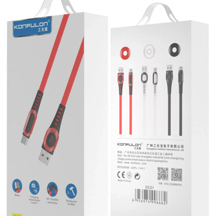 DC01 Süper Hızlı Micro USB Kablo 1M 2.4A - Beyaz 2