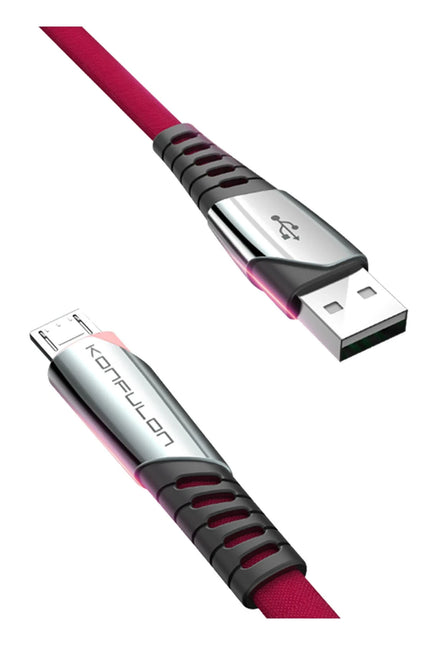 DC16 Micro USB Kablo 1M 2.4A - Kırmızı