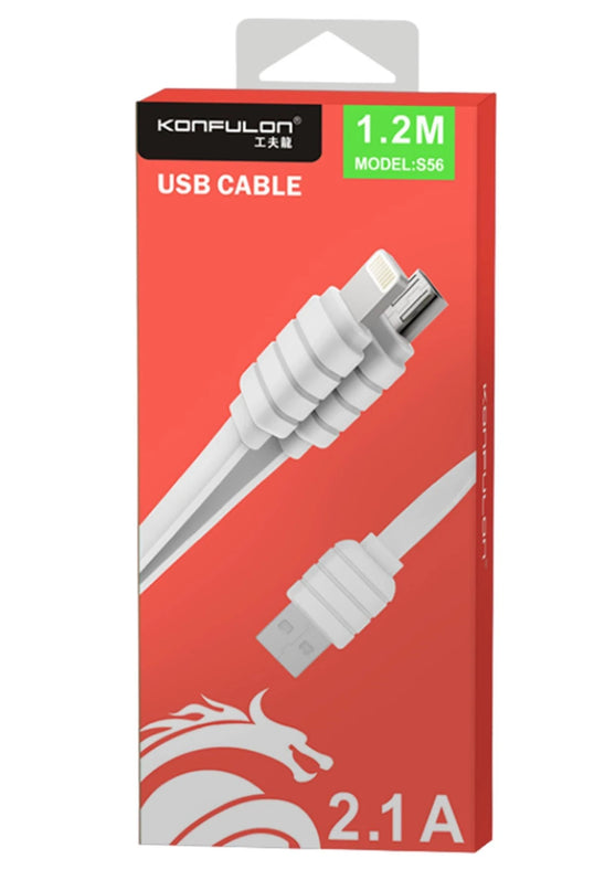 S56 2in1 (Lightning-Micro USB) Kablo 1.2M 2.1A 2