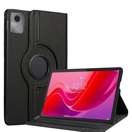 Lenovo Tab M11 TB330FU 360 Tablet Deri Kılıf - Siyah