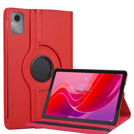 Lenovo Tab M11 TB330FU 360 Tablet Deri Kılıf - Kırmızı