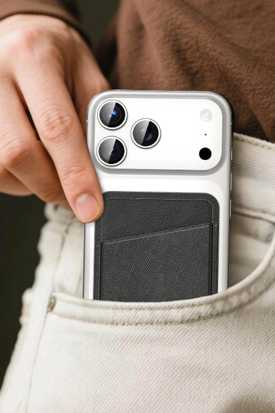 Locky Deri Magsafe Kartlık - Turuncu 6