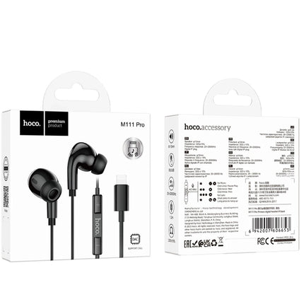 M111 Pro Lightning Dijital Mikrofonlu Kablolu Kulaklık - Siyah 5