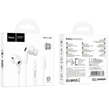 M111 Pro Lightning Dijital Mikrofonlu Kablolu Kulaklık - Beyaz 5