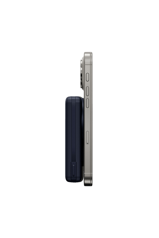 MagPac Pro Plus Qi2 10.000mAh 1 Adet 20W Type-C 1 Adet 20W Type-C Kablo ve 15W Kablosuz Şarj Çıkışlı PD Hızlı Şarj Magsafe Powerbank - Mavi 3