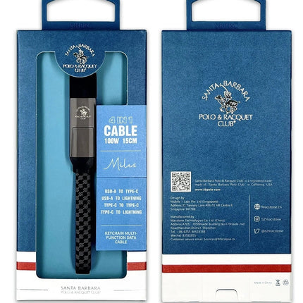 Miles 15cm 100W 4in1 PD Data Şarj Kablosu 5