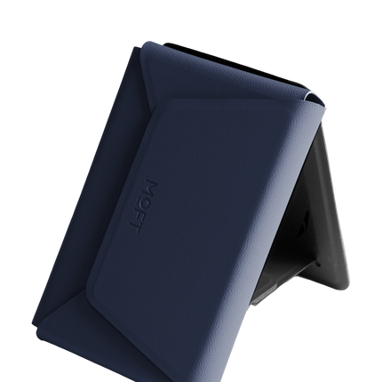 Agile Uyumlu Seyahat Tipi Standlı MagSafe Cüzdan - Lacivert 7