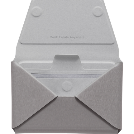 Agile Uyumlu Seyahat Tipi Standlı MagSafe Cüzdan - Koyu Gri 3