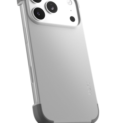 iPhone 17 Pro Frame Movas Deri Magsafe Kapak Kılıf - Beyaz 3