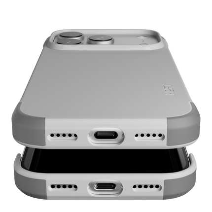 iPhone 17 Pro Frame Movas Deri Magsafe Kapak Kılıf - Beyaz 8