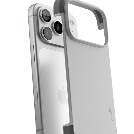 iPhone 17 Pro Frame Movas Deri Magsafe Kapak Kılıf - Beyaz 2