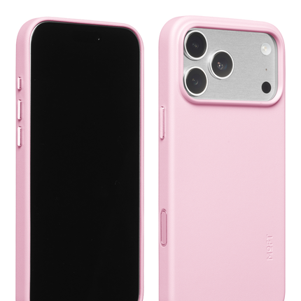 iPhone 17 Pro/18 Pro Snap Movas Deri Magsafe Kapak -Açık Pembe Kılıf 2