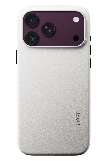 iPhone 18 Pro/17 Pro Snap Movas Deri Magsafe Kapak Kılıf - Beyaz
