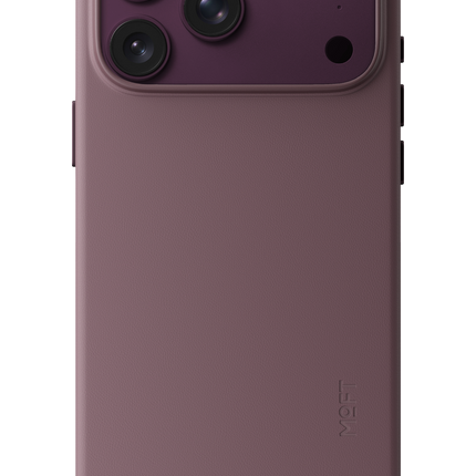 iPhone 18 Pro/17 Pro Snap Movas Deri Magsafe Kapak Kılıf - Bordo