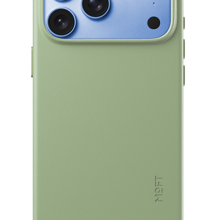 iPhone 18 Pro/17 Pro Snap Movas Deri Magsafe Kapak Kılıf - Su Yeşili