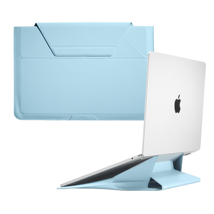 Macbook Air 13.6 Carry Sleeve Standlı Macbook Kılıfı - Açık Mavi