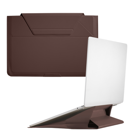 Macbook Air 13.6 Carry Sleeve Standlı Macbook Kılıfı - Kahverengi