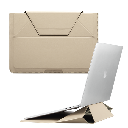 Macbook Air 13.6 Carry Sleeve Standlı Macbook Kılıfı - Krem