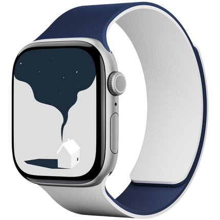 Watch 42mm Snap Duo Silikon Kordon - Lacivert-Beyaz