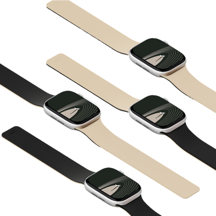 Watch 42mm Snap Duo Silikon Kordon - Siyah-Beyaz 3