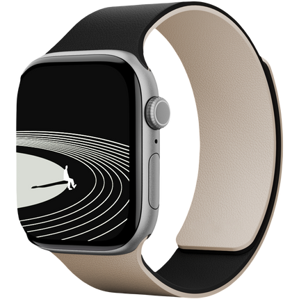 Watch 42mm Snap Duo Silikon Kordon - Siyah-Beyaz