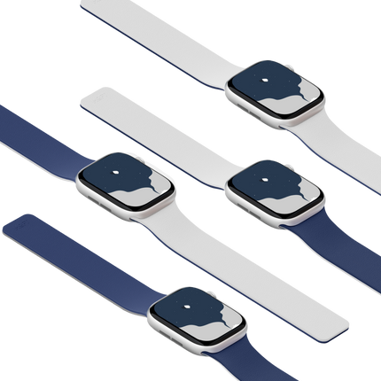 Watch Ultra 49mm Snap Duo Silikon Kordon - Lacivert-Beyaz 4