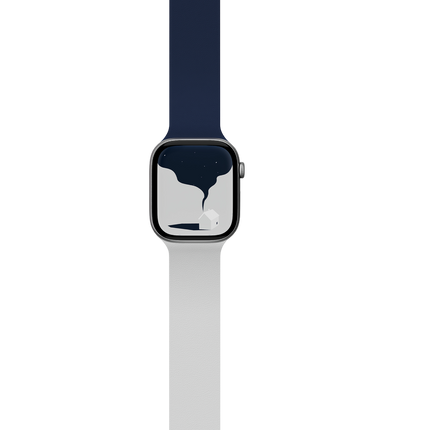 Watch Ultra 49mm Snap Duo Silikon Kordon - Lacivert-Beyaz 5