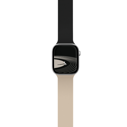 Watch Ultra 49mm Snap Duo Silikon Kordon - Siyah-Beyaz 2