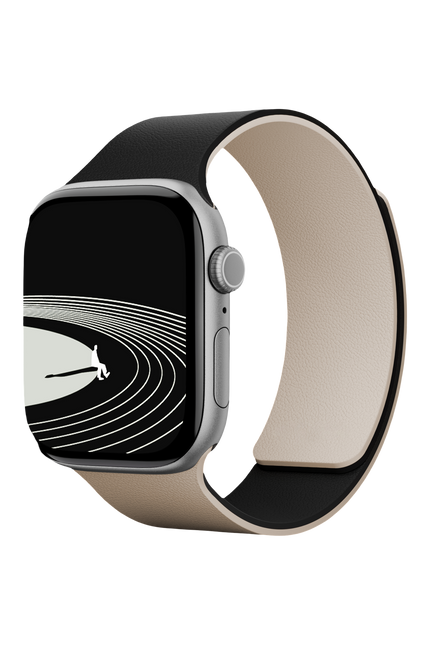 Watch Ultra 49mm Snap Duo Silikon Kordon - Siyah-Beyaz