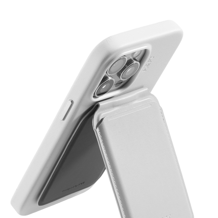 Flash Uyumlu Manyetik Standlı MagSafe Cüzdan - Beyaz 6