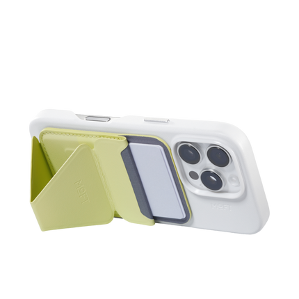 Snap-On Uyumlu Standlı MagSafe Cüzdan - Açık Yeşil 9