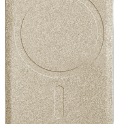 Snap-On Uyumlu Standlı MagSafe Cüzdan - Bej 2