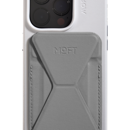 Snap-On Uyumlu Standlı MagSafe Cüzdan - Gri 5