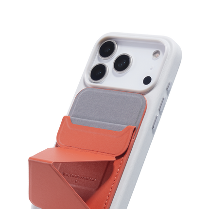 Snap-On Uyumlu Standlı MagSafe Cüzdan - Kahverengi 6