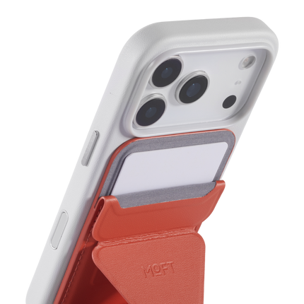 Snap-On Uyumlu Standlı MagSafe Cüzdan - Kahverengi 8