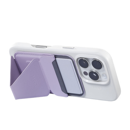 Snap-On Uyumlu Standlı MagSafe Cüzdan - Lila 9