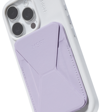 Snap-On Uyumlu Standlı MagSafe Cüzdan - Lila 4